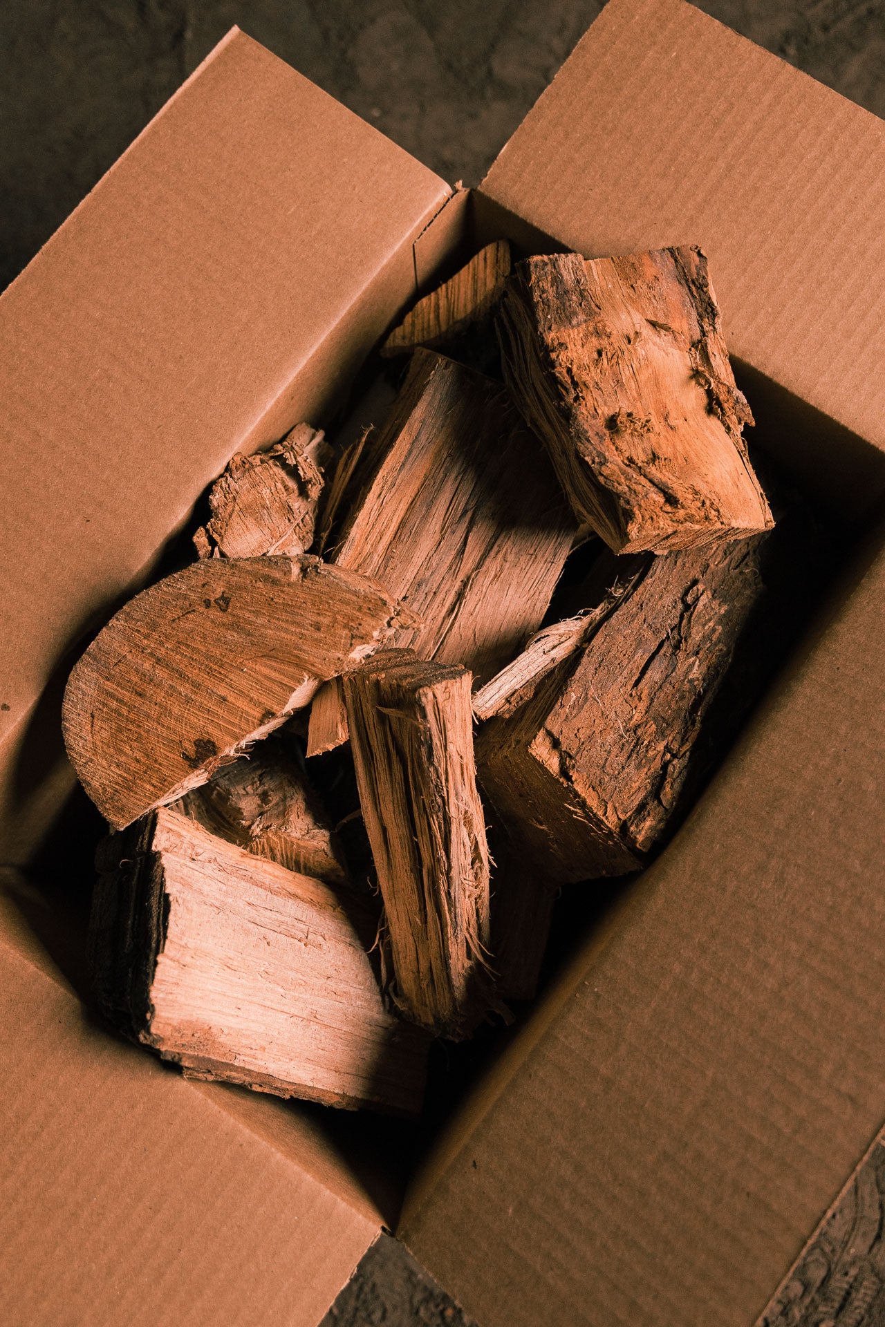 Chunks of outlet wood